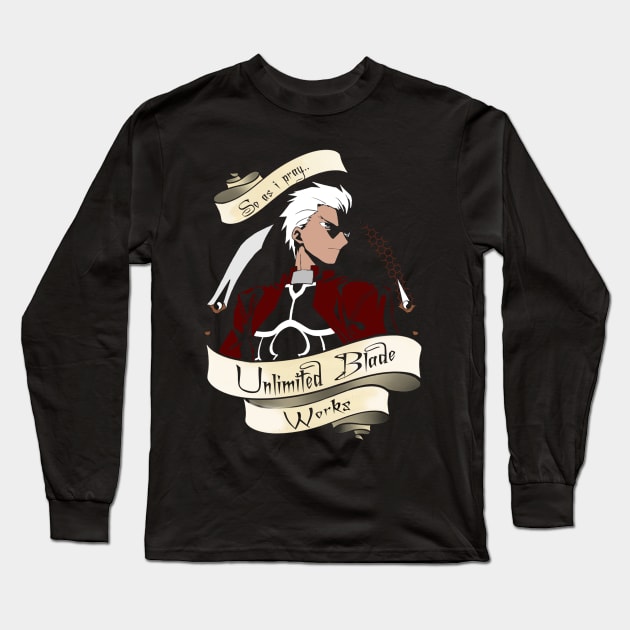 Unlimited Blade Works - EMIYA Long Sleeve T-Shirt by xEmiya